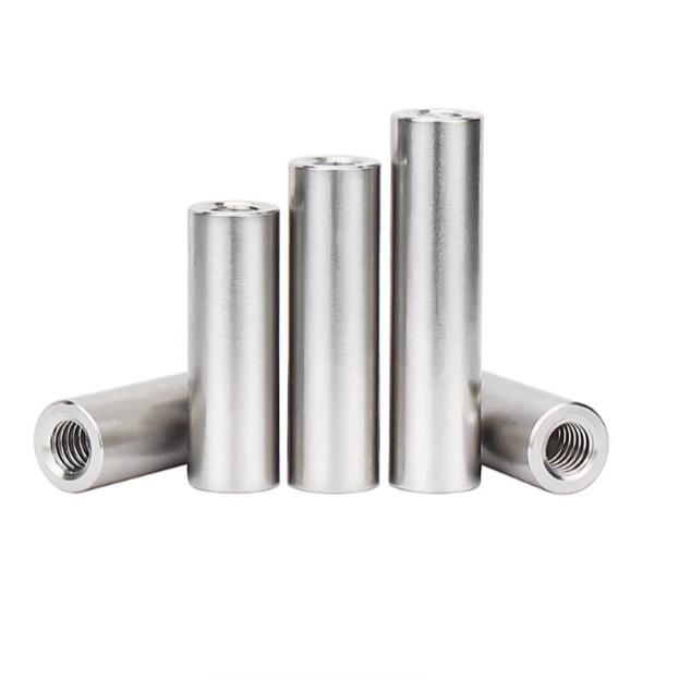 304 Stainless Steel Double-Headed Threaded Pin with End Holes in M4-M10 Sizes