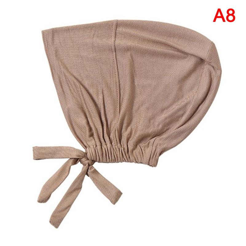 Muslim Inner Cap Stretch Hijab With Rope Adjustable Women Underscarf
