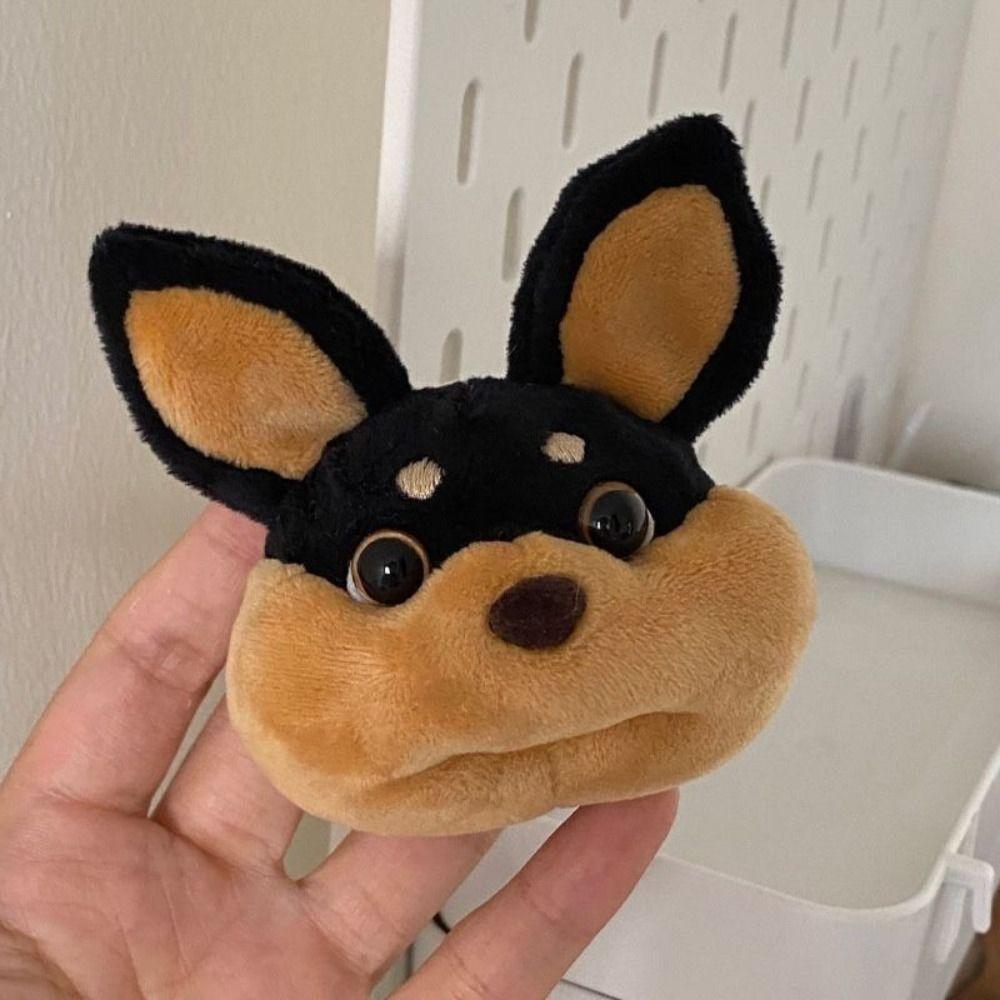 with Hat Bee Puppy Bag Pendant Cartoon Bee Dog Keyring 3D Bee Dog Doll Keychain  Car Accessories