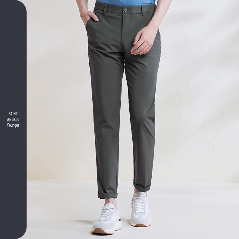 Мужские брюки Saint Angelo с высокой эластичностью, в стиле business casual