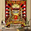 Большой настенный гобелен с принтом Megadeths, подвесной коврик в стиле хиппи с таро, дешевые коврики для стен общежития, настенный декор в стиле хиппи