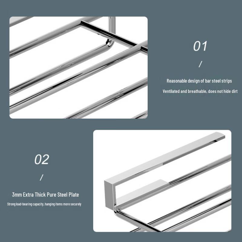 Ourunzhe Stainless Steel Under-Cabinet Double-Layer Cutting Board Holder