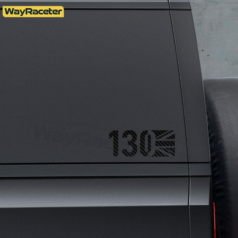 2 Pcs Union Jack Matte/Glossy/Carbon Fiber Black Side Fender Wing Sticker For Land Rover Defender L663 90 110 130 Accessories