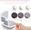 Portable LED Makeup Mirror Vanity Mirror with Lights Folding Touch Control Double Sided Lighted Mirror for Women Gift