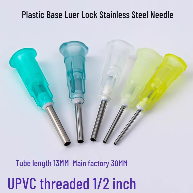 Игла дозирующая байонетная из нержавеющей стали - Насадка для клеевого инжектора с плоской головкой, несколько спецификаций