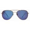 Suzy Levian Women S Blue Reflector Mirrored Aviator Gold Frame SunglaSSeS Blue