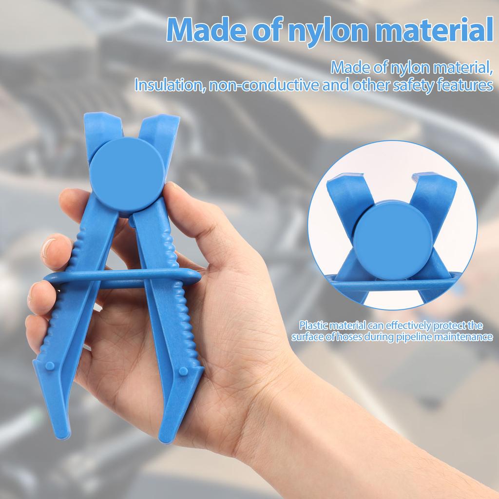 6Pcs Nylon Hose Clamp Durable Hose Pinch Off Pliers Line Clamp Pliers for Automotive Flexible Hoses Brake Coolant and Fuel Lines