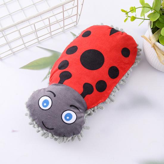 Yousheng Mop Insect Squeaky Plush Dog Toy Ladybug Caterpillar Shape Stuffed Crinkle Puppy Chew Toy for Small Dogs