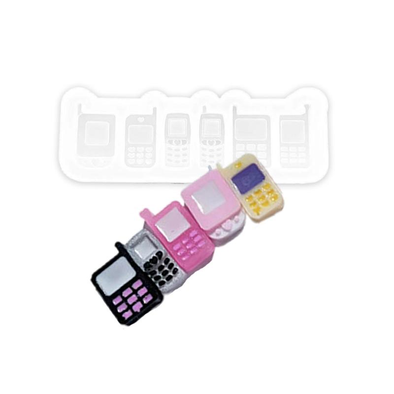 Resin Shaker Molds Mobile Phone Silicone Mould  Keychain Charm Quicksand Mold Epoxy Cast Molds for Jewelry Making