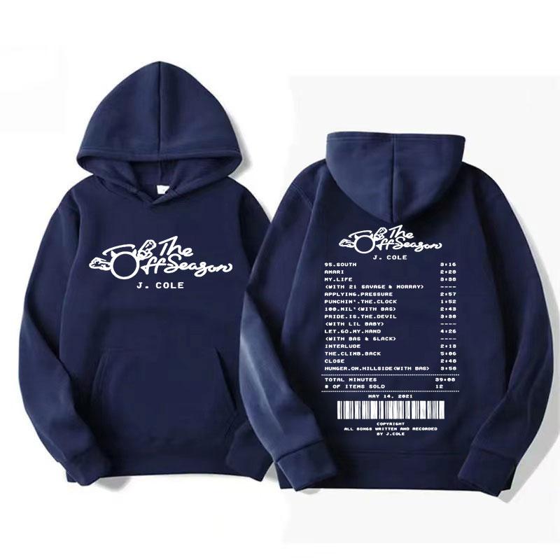 J Cole The Off-Season Album Double Sided Print Hoodie Men's Women Vintage Rap Y2K Graphic Sweatshirts Hip Hop Hoodies Streetwear