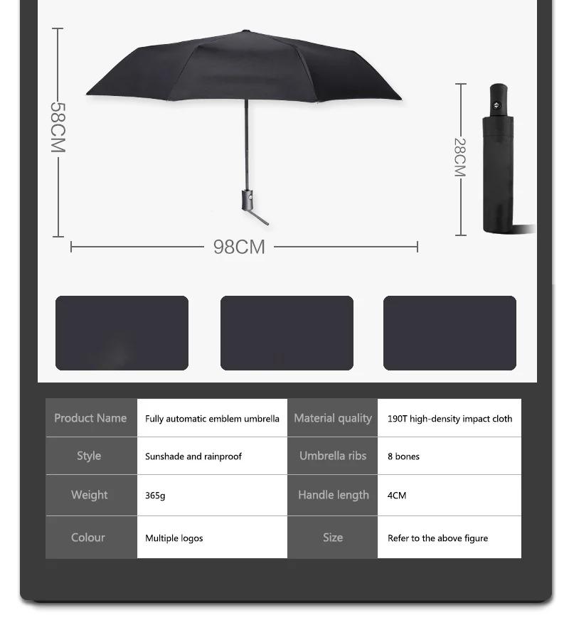 mrjvb7 Portable Car Logo Umbrella Auto Folding Sunshade Windshield Umbrella For Volvo RDESIGN XC60 XC90 S60 S80 S60L V40 V60 AWD V70 T6