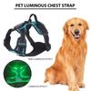 Luminous Pet Harness Rechargeable LED Lighted Dog Harness Adjustable Glowing Pet Chest Strap