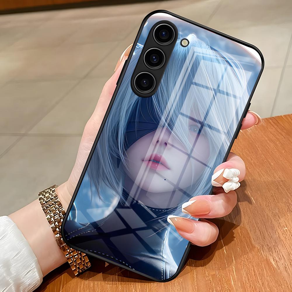 Игровой чехол для телефона Nier Automata для Samsung S26 S25 Edge Ultra S23 S22 S21 S20 Ultra Plus S24 Fe A54 A53 A25 Стеклянная крышка
