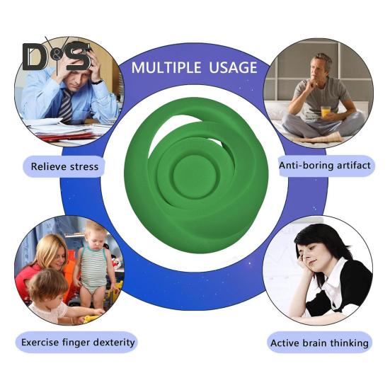 Игрушка-колечко для взрослых и подростков, вращающаяся спиннер для снятия стресса, для концентрации, снятия беспокойства, релаксации, EDC, настольная сенсорная игрушка