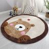 Plush Round Carpet Children's Room Cute Cartoon Bedroom Bed Edge Carpet Reading Area Floor Mat