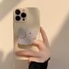 Creamy Yellow Elephant Stand iPhone 17 Phone Case Apple 15 Pro Max Korean Style 12 Silicone Soft 16 Compatible 14