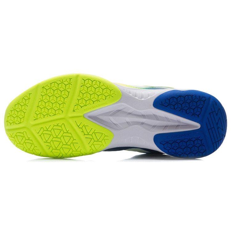 Li-Ning Удобные тренировочные повседневные амортизирующие износостойкие низкие кроссовки для бадминтона мужские кроссовки белые синие AYTR013-1