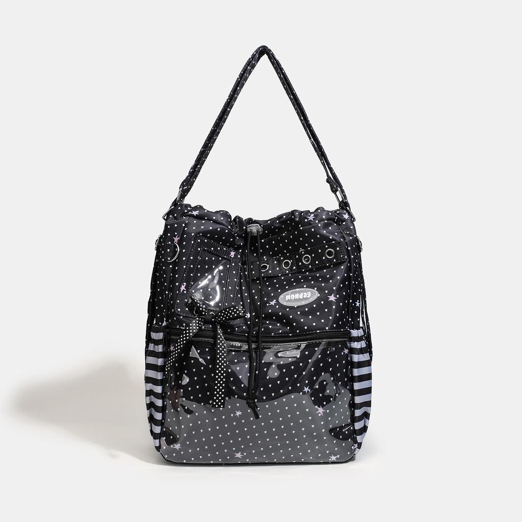 Korean version of cartoon backpack 2025 large capacity tide backpack commuter middle and high school students light crossbody pain bag