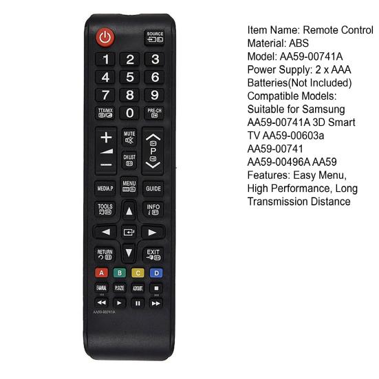 Сменный пульт дистанционного управления 3D для телевизора AA59-00741A Smart Easy Menu Navigation Батарейки в комплект не входят