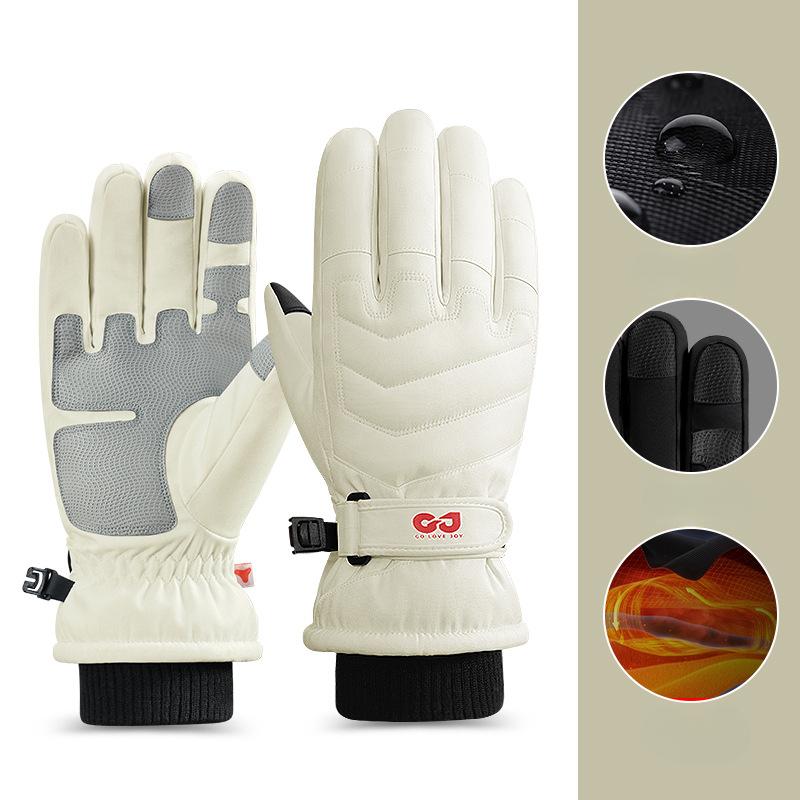 Теплые перчатки для езды на велосипеде, устойчивые к холоду и толстые бархатные перчатки для езды на велосипеде для мужчин и женщин, зимние ветрозащитные и мотоциклетные перчатки для катания на лыжах