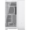 Boîtier pc - corsair - 6500x tempered glass mid-tower dual chamber - blanc