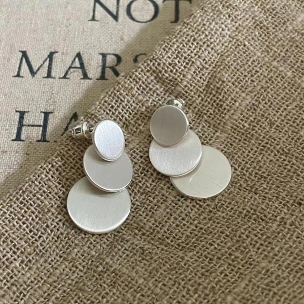 PANJBJ 925 Silver Bow Knot Earring for Women Texture Tassels Sweet Romantic Korean Jewelry Gift