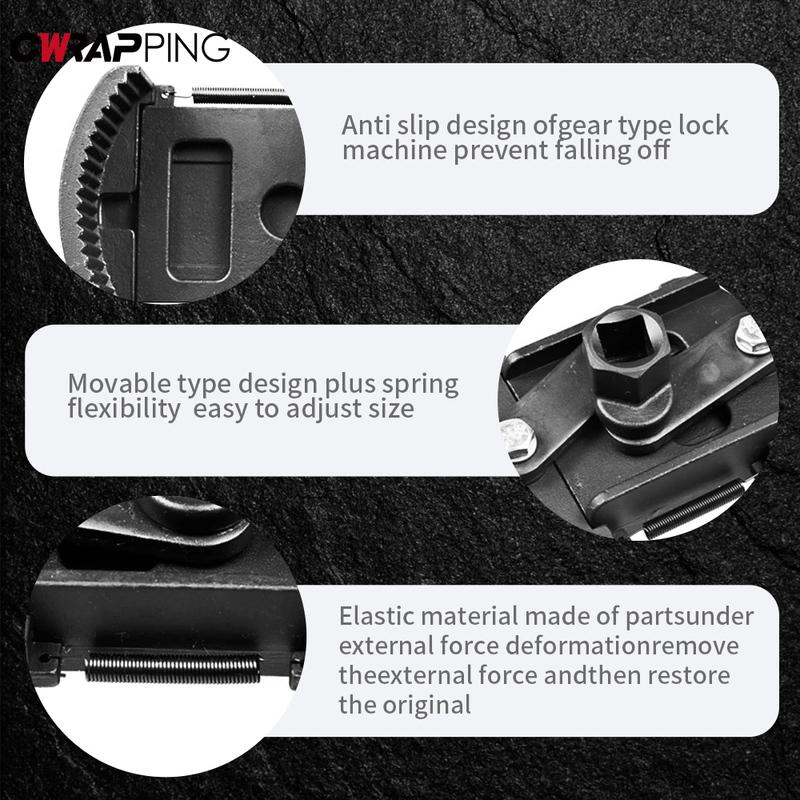 Serrated Design Wrench Car Disassembly Tools Wrench Ratchet Multi-tool Cast Steel Automotive Tools for 60-80mm Oil Filters