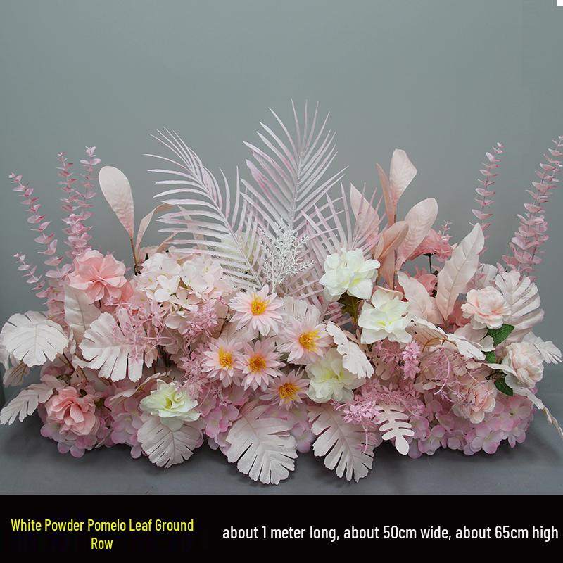Wedding Aisle Floral Arrangement: Artificial Flower Basket & Row Decoration