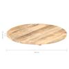 Table Top Solid Mango Wood Round 15-16 Mm 60 Cm