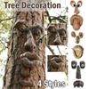 Peeker Yard Art Outdoor Tree Забавный старик Лицо Скульптура Причудливое дерево Лицо Садовое украшение