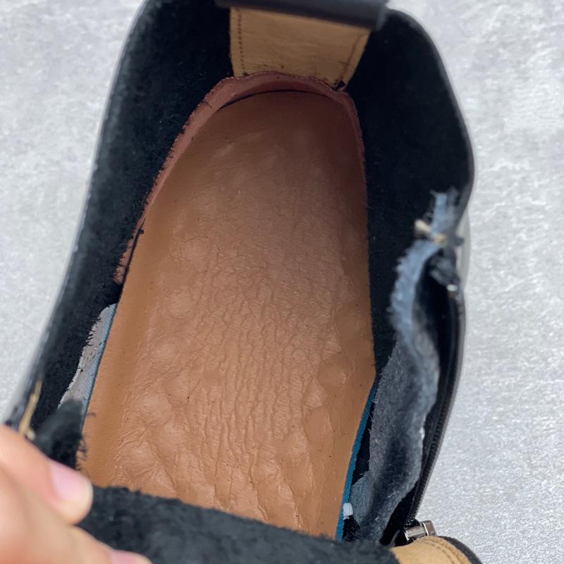 Johnature Ретро ботинки на толстой подошве с круглым носком, универсальные, из натуральной кожи, женские