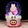 Crystal Ball Music Box Ornament, Luminous Self-rotating Music Box, Desktop Decoration, Children's Birthday Gift