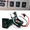 12В/24В Автомобильная двойная розетка-зарядное устройство QC3.0 USB Type-C PD Адаптер питания для зарядки телефона Для Toyota LC120 Prado 16-20 Аксессуары