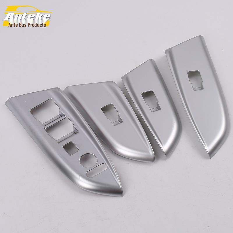 Fits 14 Models: Glass Switch Trim & Car Door Window Armrest Lift Button Decorative Stickers