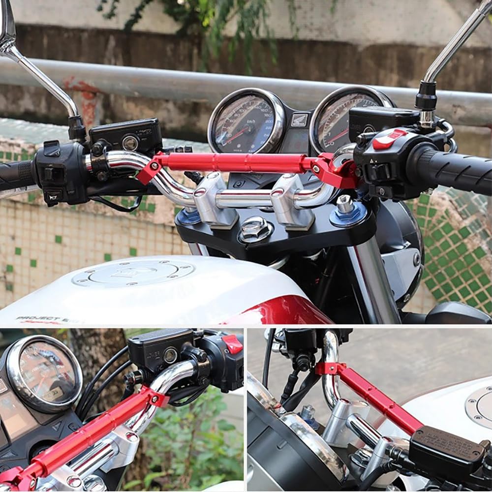 22mm Handlebar Stabilizer Brace Bar for Hunter and CT Cub, Strom, PCX, (Silver)