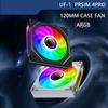 Вентилятор для корпуса ПК, 12 см, ARGB, 4-контактный, PWM, тихий вентилятор охлаждения, 12 В, большой объем воздуха, 45,2 куб. фута в минуту/600-1500 об/мин
