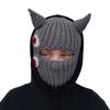 Hat Soft Halloween Funny Horns  Creative Knitted Hat Beanies Warm Full Face Cover Ski Mask Hat Windproof Balaclava Hat for Outdoor Sport