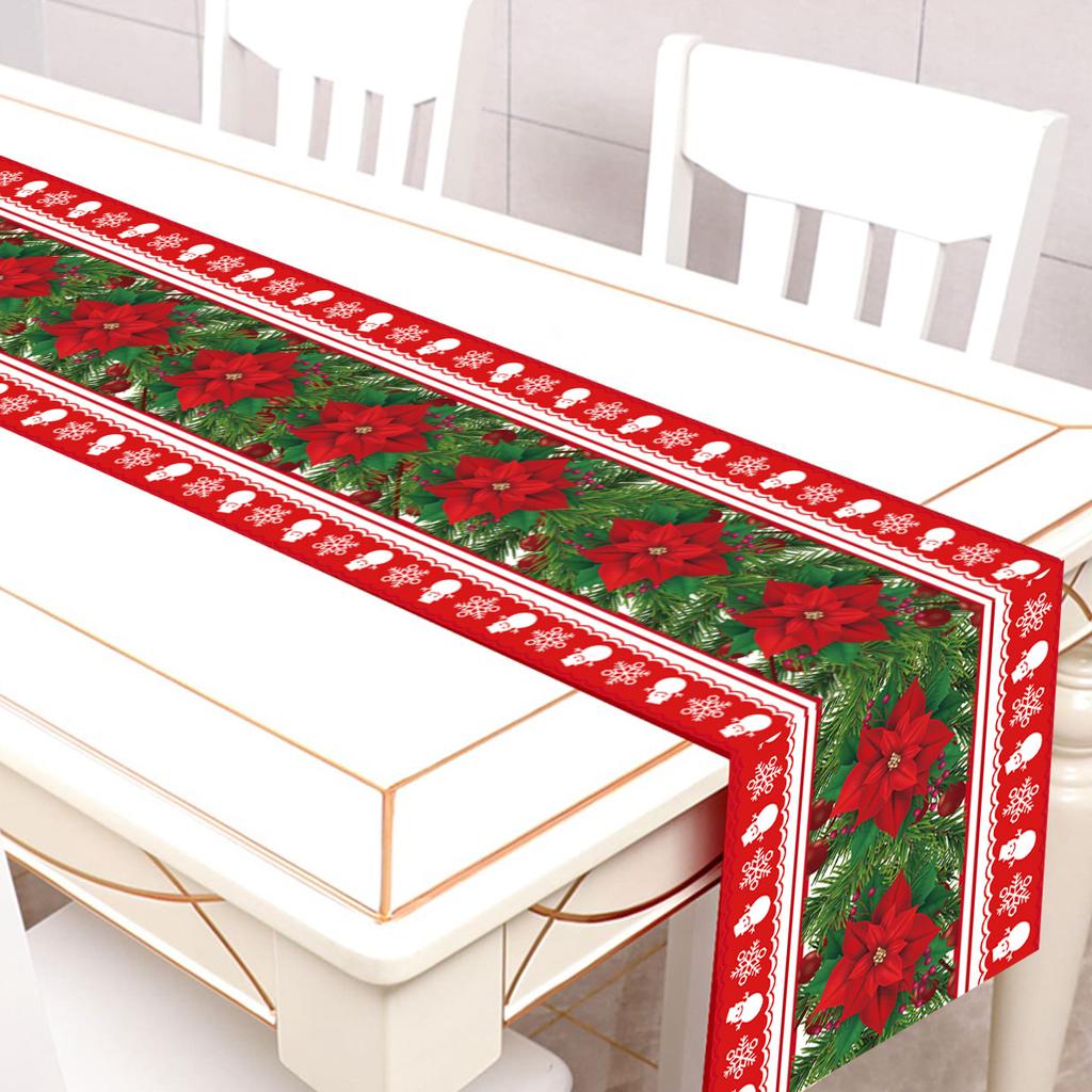 Рождественская скатерть-дорожка Веселое рождественское украшение для дома 2024 Скатерть Рождественский орнамент Навидад Натал Подарок на Новый год 2024
