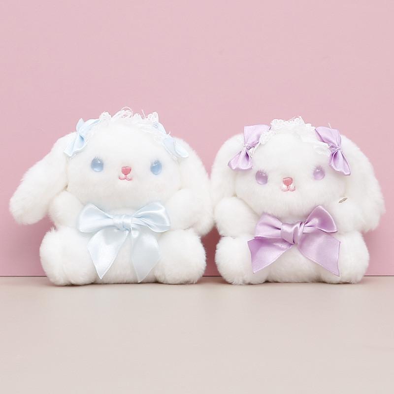 Adorable Plush Toy Lolita Rabbit Doll With Soft Short Fur Perfect Gift For Girls
