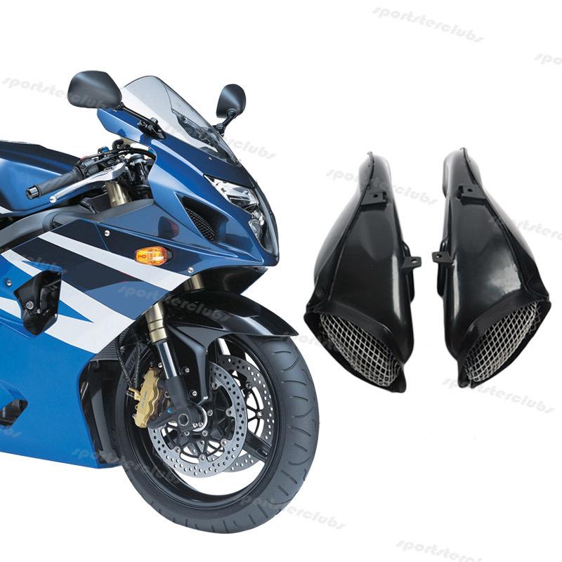 Motorcycle Black ABS Ram Air Intake Tube Duct Pipe Cover Fairing Set for K4 2004-2005 SUZUKI GSXR600 GSXR750 GSXR 600 750 04-05