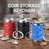 with Snap Closure Coin-holding Jar Keychain Press-type Coin Holder  for Supermarket Cashier