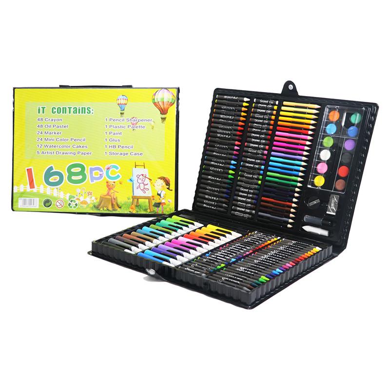 Children Art Painting Set Watercolor Pencil Crayon Water Pen Drawing Board Doodle Supplies Kids Educational Toys Gift