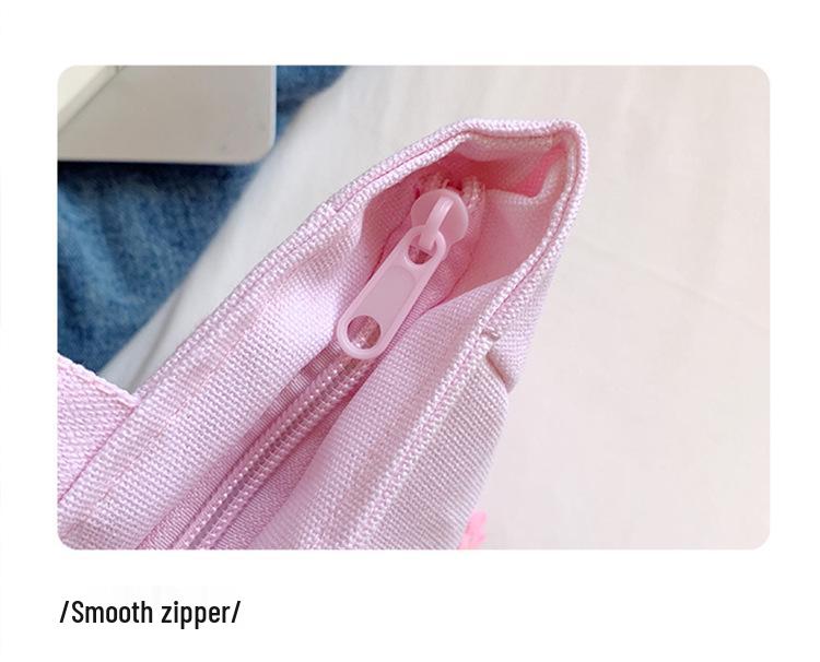 Милая холщовая сумка-тоут для ланча с кроличьими ушками и цветочной мелодией