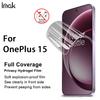 Для OnePlus 15 5G Стекло IMAK Защитная гидрогелевая пленка против подглядывания 3-го поколения с полным покрытием экрана