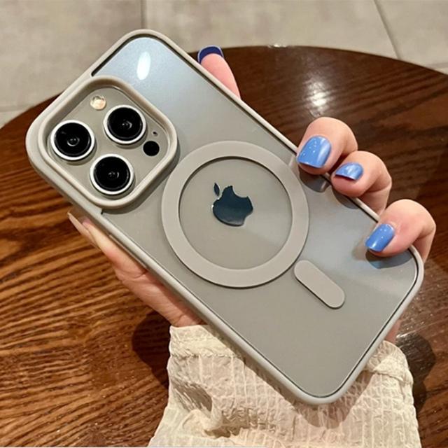 For iPhone 16 Pro Max Luxury Magsafe Magnetic Candy Frame Phone Case For iPhone 11 12 13 14 15 Plus Transparent Protective Cover