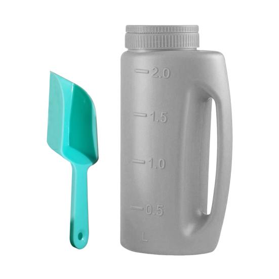 Ручной разбрасыватель соли 2 л Разбрасыватель удобрений с регулируемыми режимами открытия Ручной разбрасыватель с совком