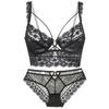 Hot Sale Sexy Ultra-thin Cup Bralette Lace High-end Embroidery Push Up Bra Set Classic Hollow Women Underwear Plus Size Lingerie