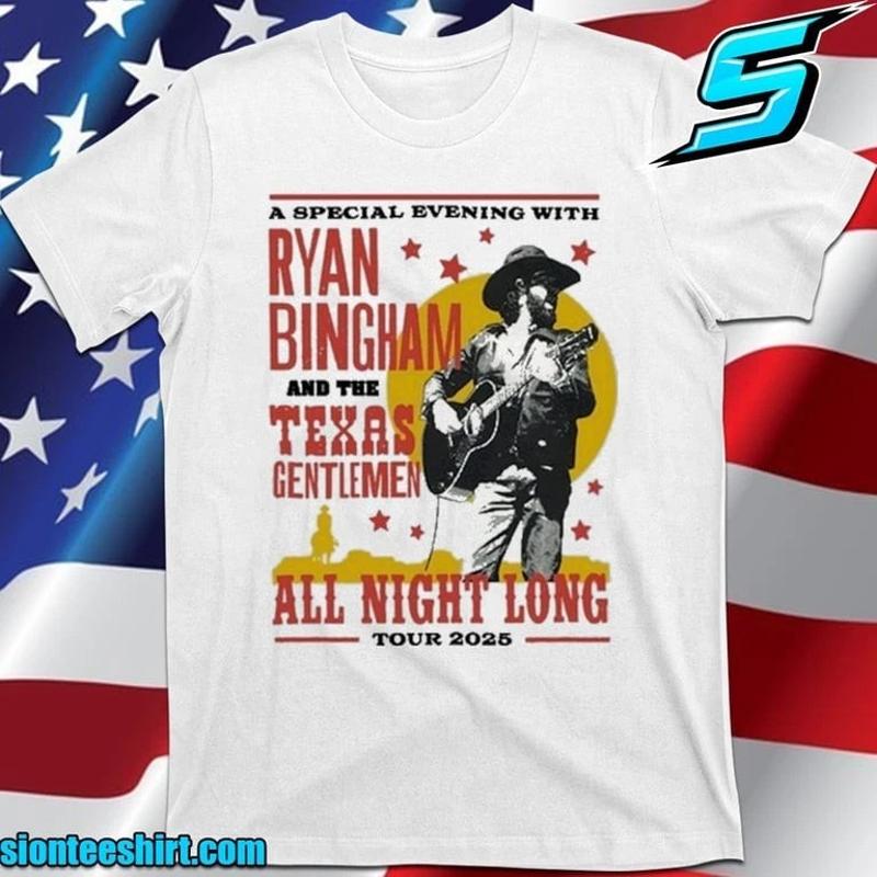 Футболка Ryan Bingham And The Texas Gentlemen Тур «Всю ночь напролет» 2025