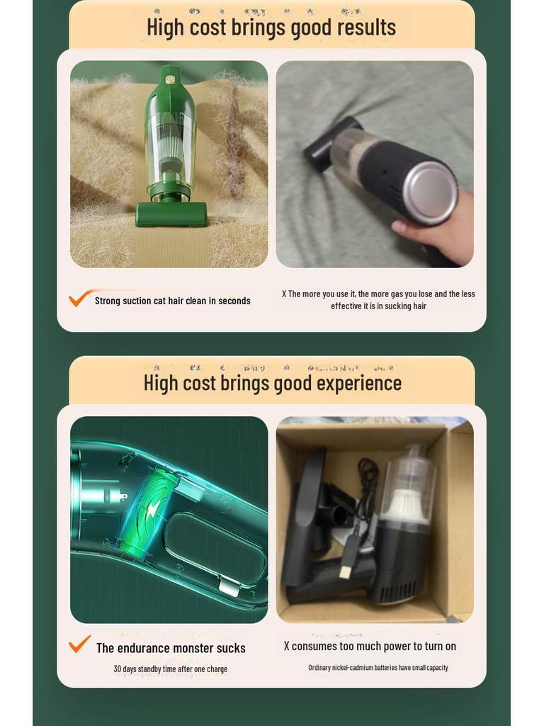 Портативный электрический пылесос для уборки шерсти домашних животных для кошек и собак