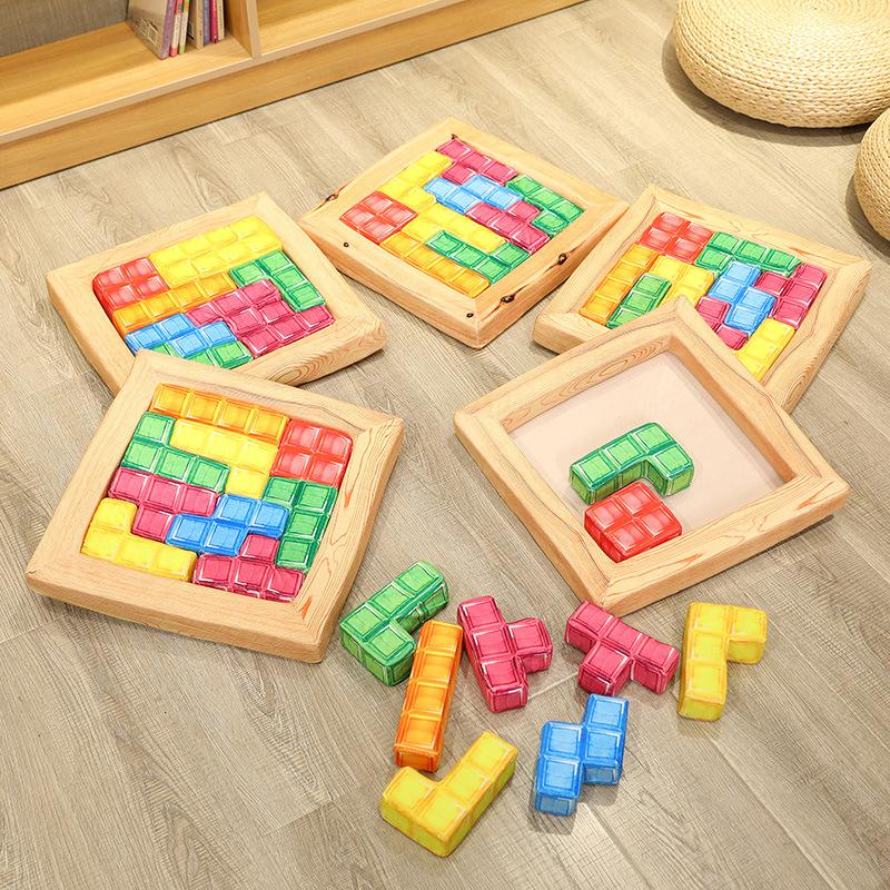 Детская подушка-пазл раннее развитие развивающие игрушки русский строительный блок декоративная подушка